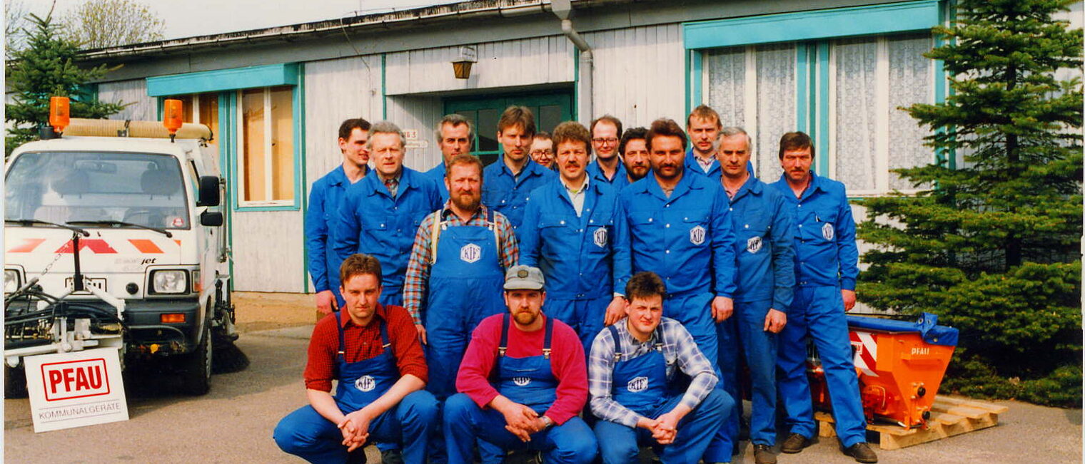 Firmengründung 1992: Mit der "alten Mannschaft" starteten Hartmut Hagedorn und seine Partner in die freie Marktwirtschaft.